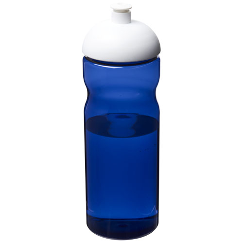 Bouteille sport publicitaire en plastique recyclé 650 ml H2O Eco Bleu et Blanc